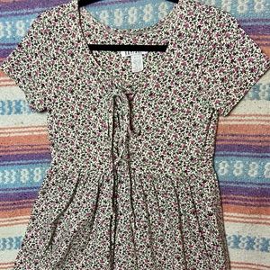 Women’s Vintage Rampage Medium Cotton Floral Babydoll Dress